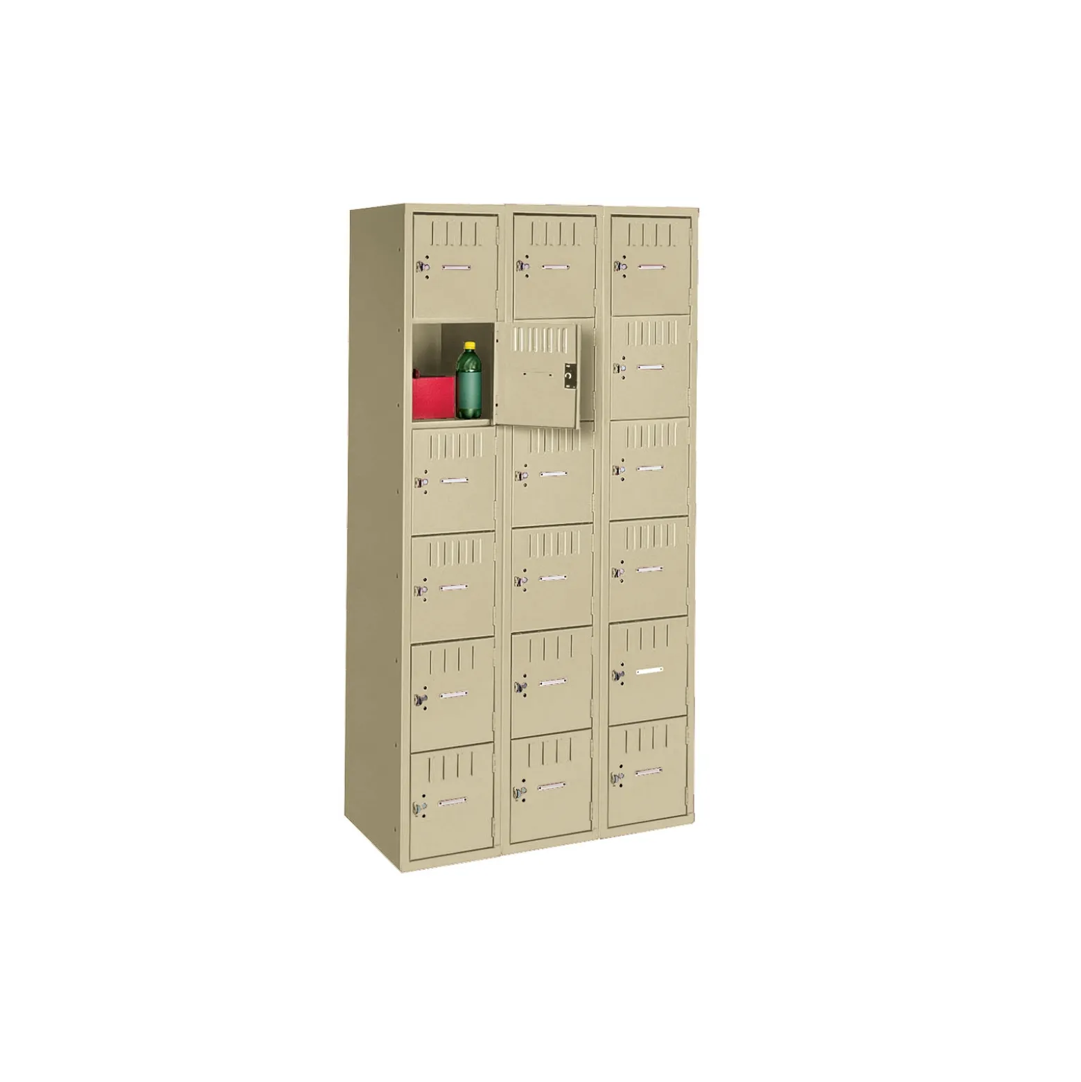 Six Tier Box Locker Set - Three Wide
