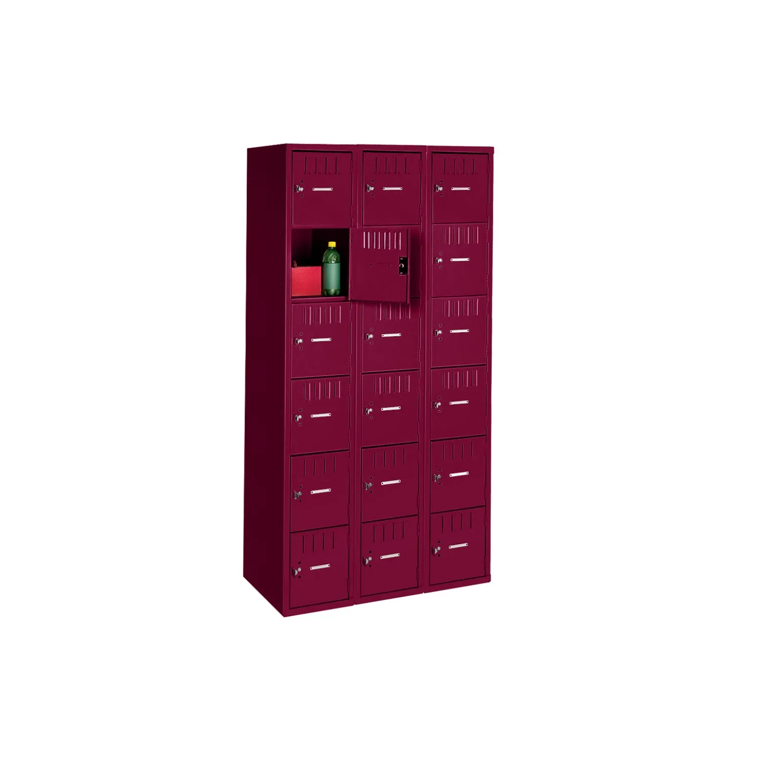 Six Tier Box Locker Set - Three Wide