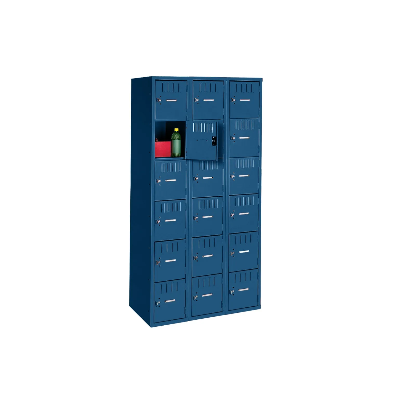 Six Tier Box Locker Set - Three Wide