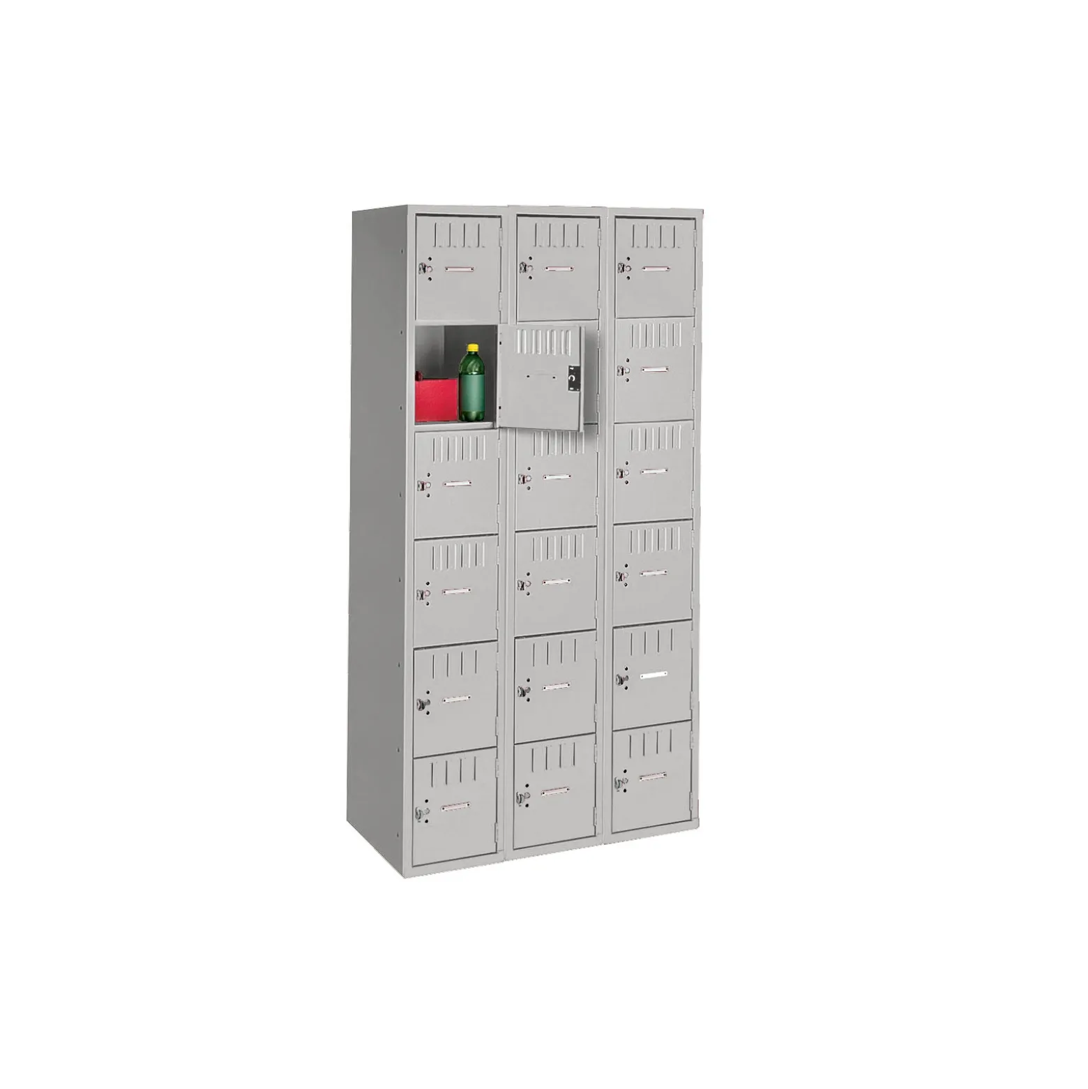 Six Tier Box Locker Set - Three Wide
