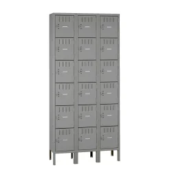 Six Tier Box Lockers 3 Wide With Legs