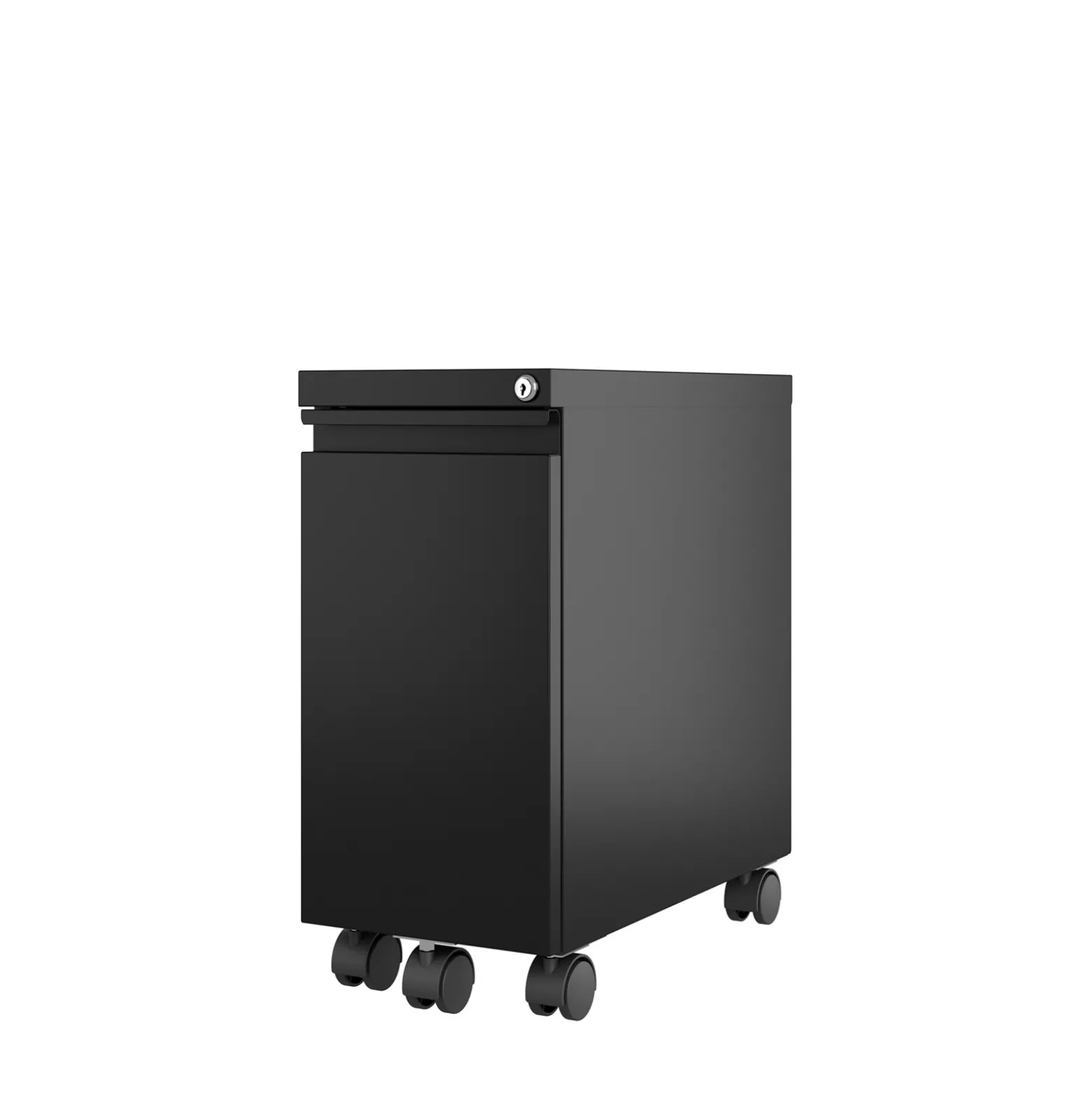 Slim Hidden Drawer Mobile Pedestal - 10"W