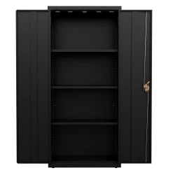 Slim Metal Storage Cabinet with Locking Doors - 30"W x 66"H