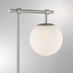 Smoked & Frosted Glass Globe Table Lamp - 21 1/4