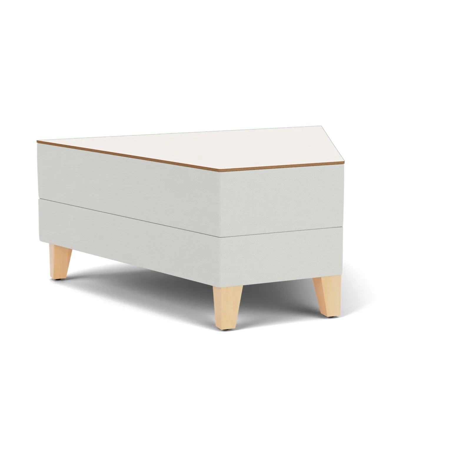 Social 45 Degree Wedge Table in Standard Upholstery