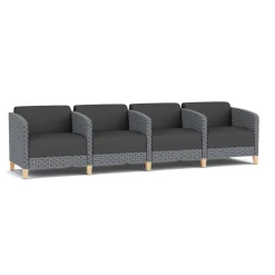 Social 4 Seats With Center Arms in Premium Upholstery
