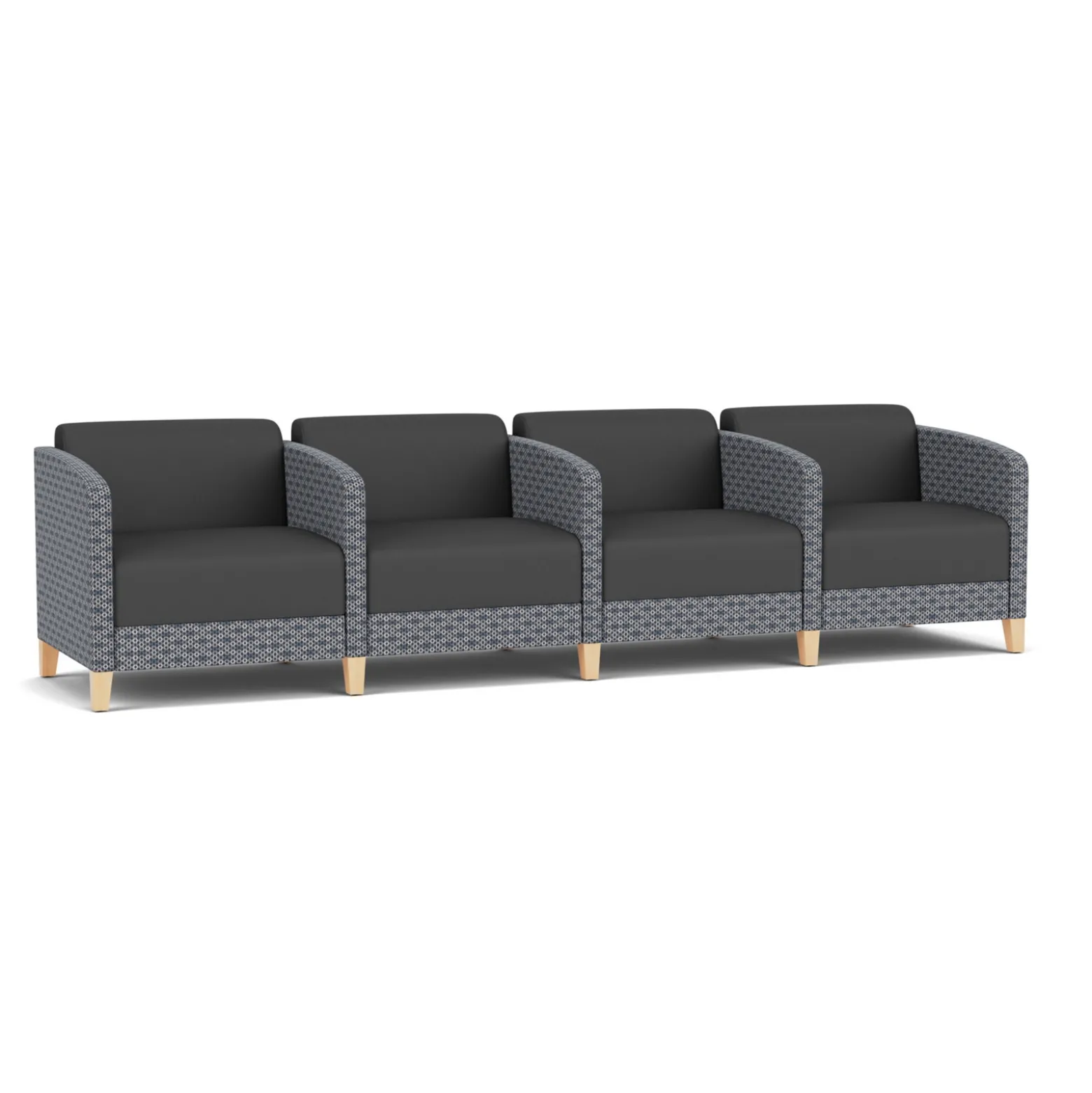 Social 4 Seats With Center Arms in Premium Upholstery