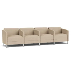 Social 4 Seats With Center Arms in Premium Upholstery