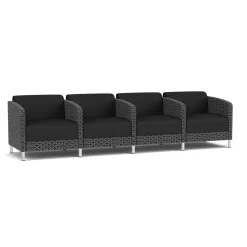 Social 4 Seats With Center Arms in Premium Upholstery