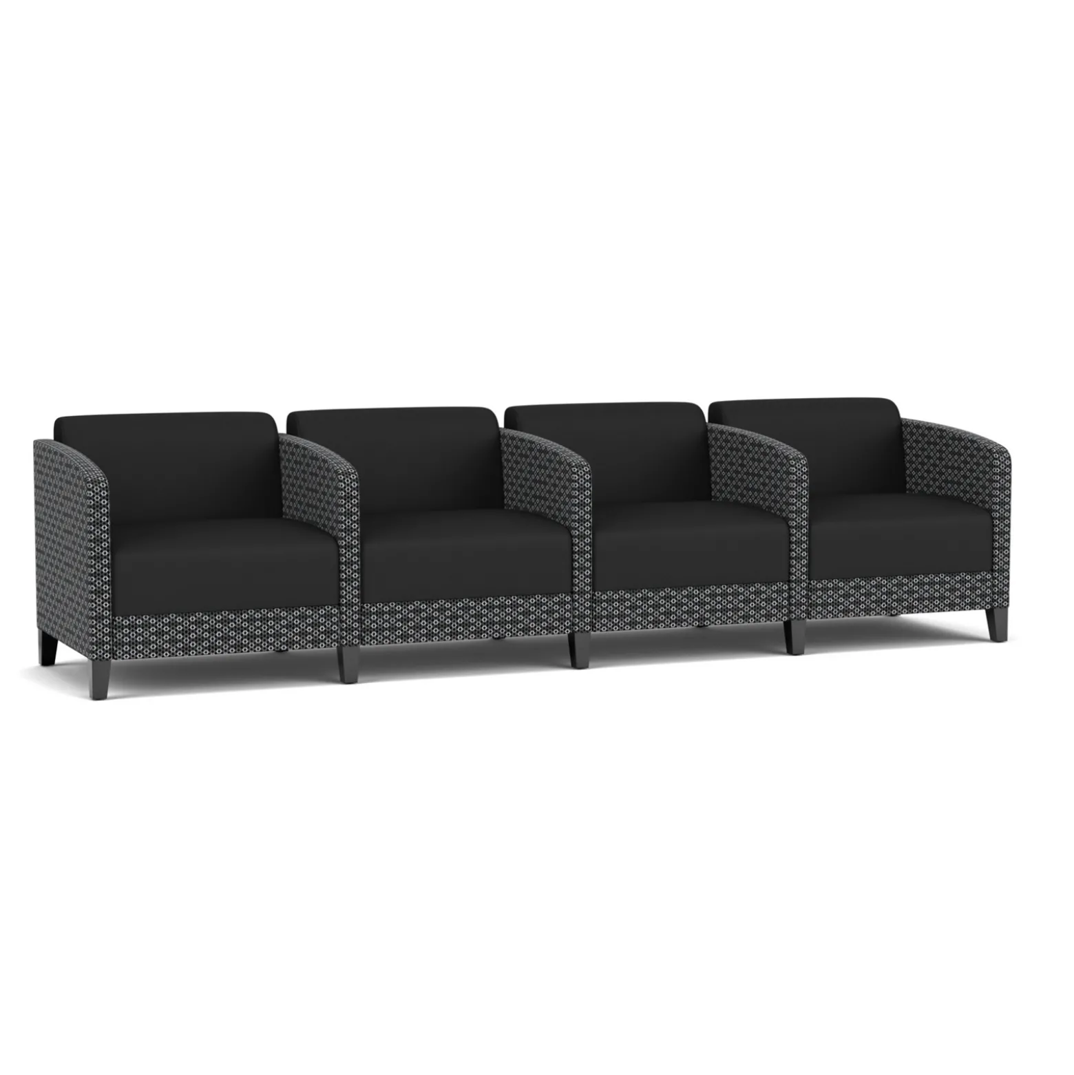 Social 4 Seats With Center Arms in Premium Upholstery