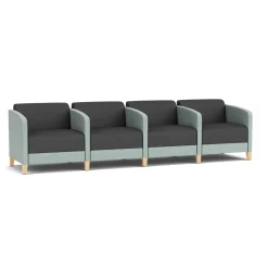 Social 4 Seats With Center Arms in Premium Upholstery