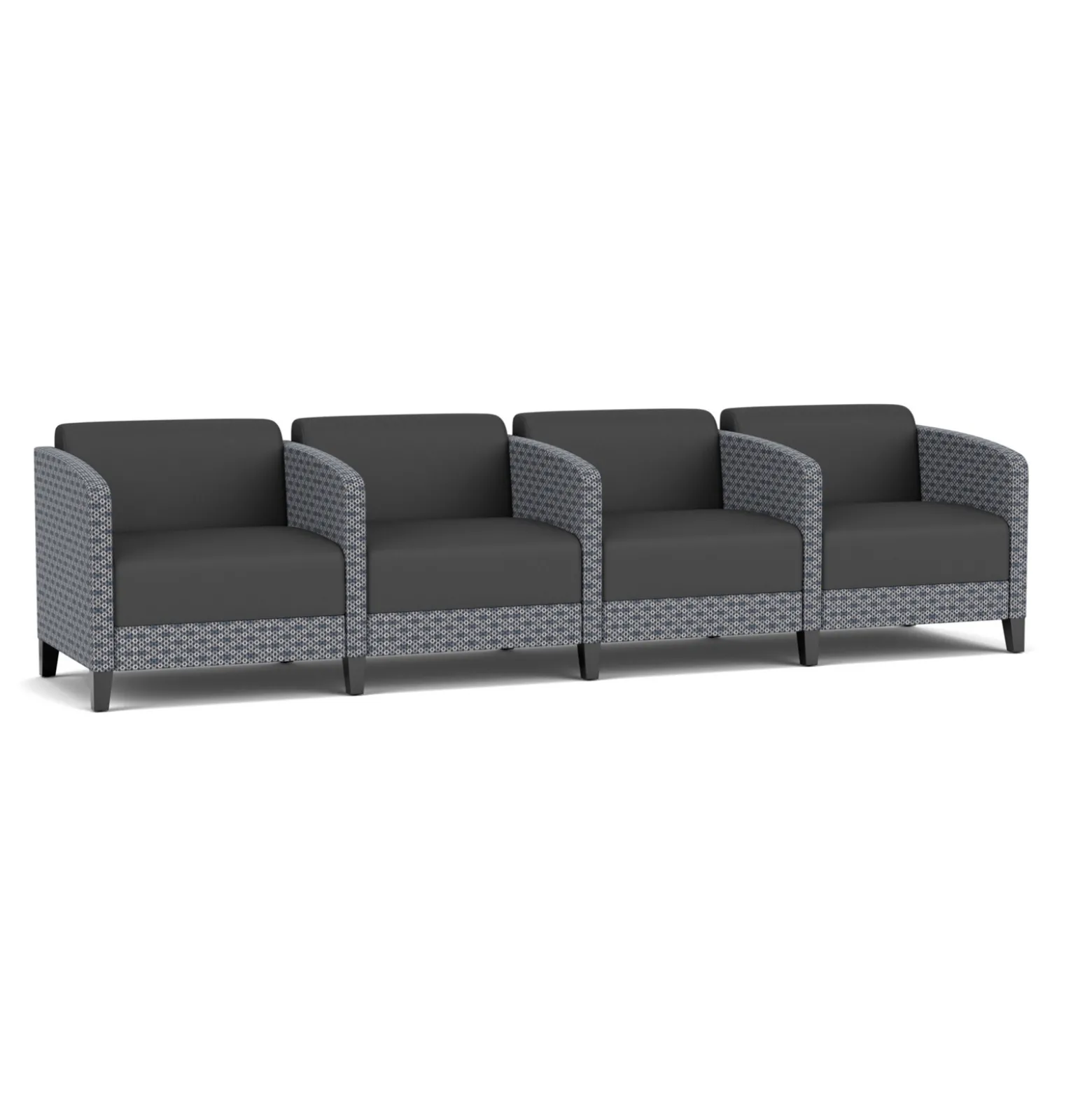 Social 4 Seats With Center Arms in Premium Upholstery