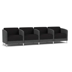 Social 4 Seats With Center Arms in Premium Upholstery