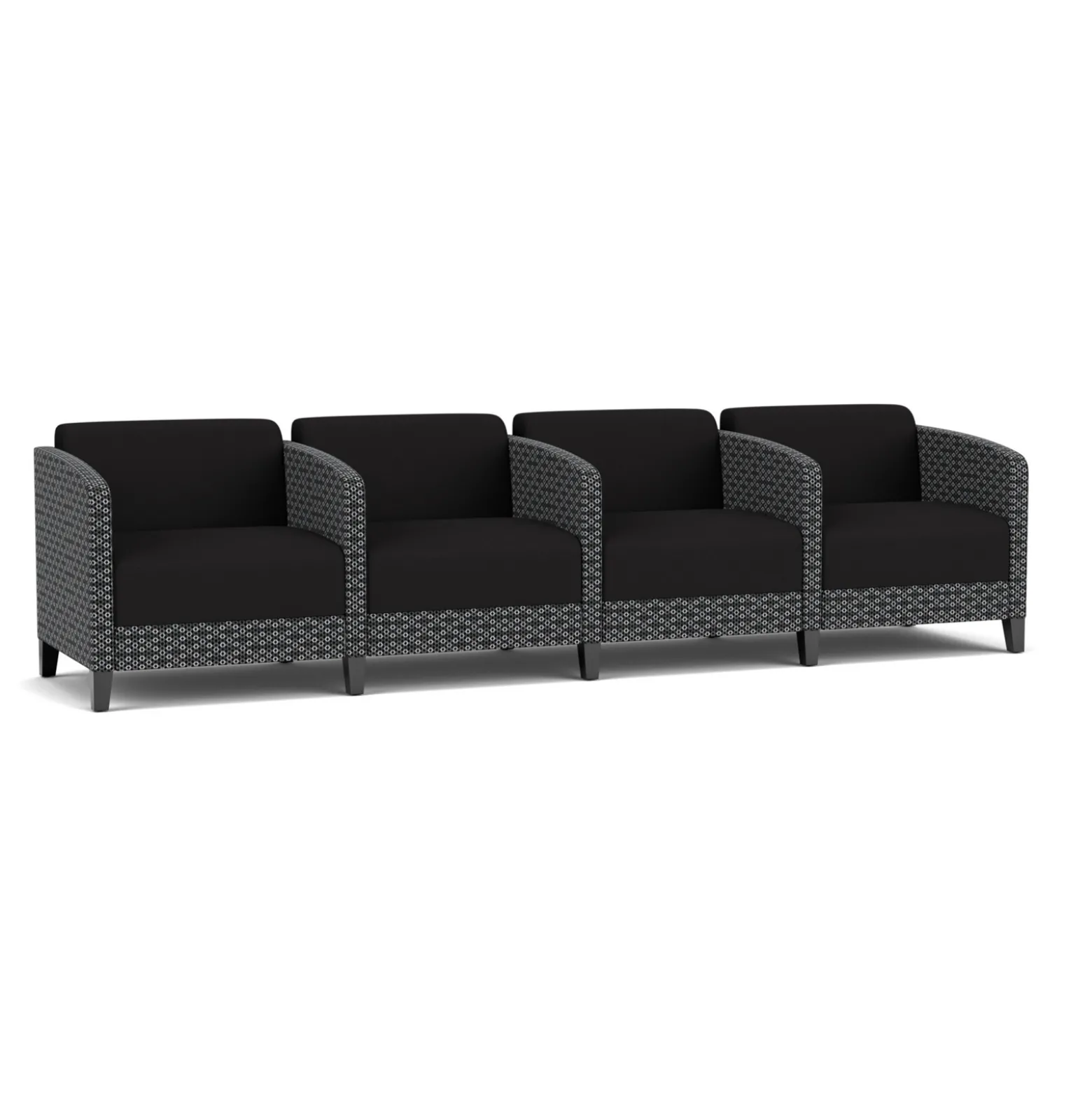 Social 4 Seats With Center Arms in Premium Upholstery
