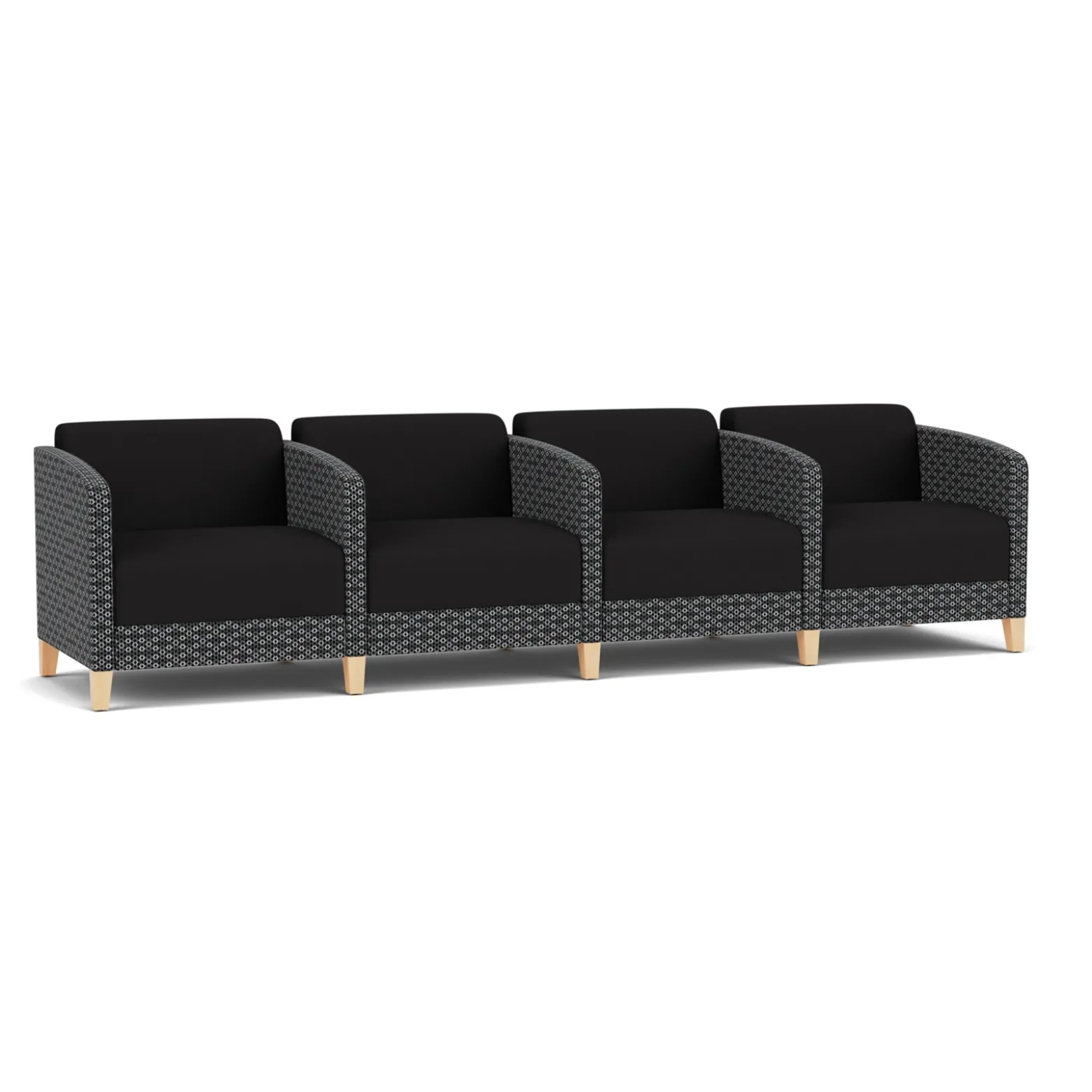 Social 4 Seats With Center Arms in Premium Upholstery