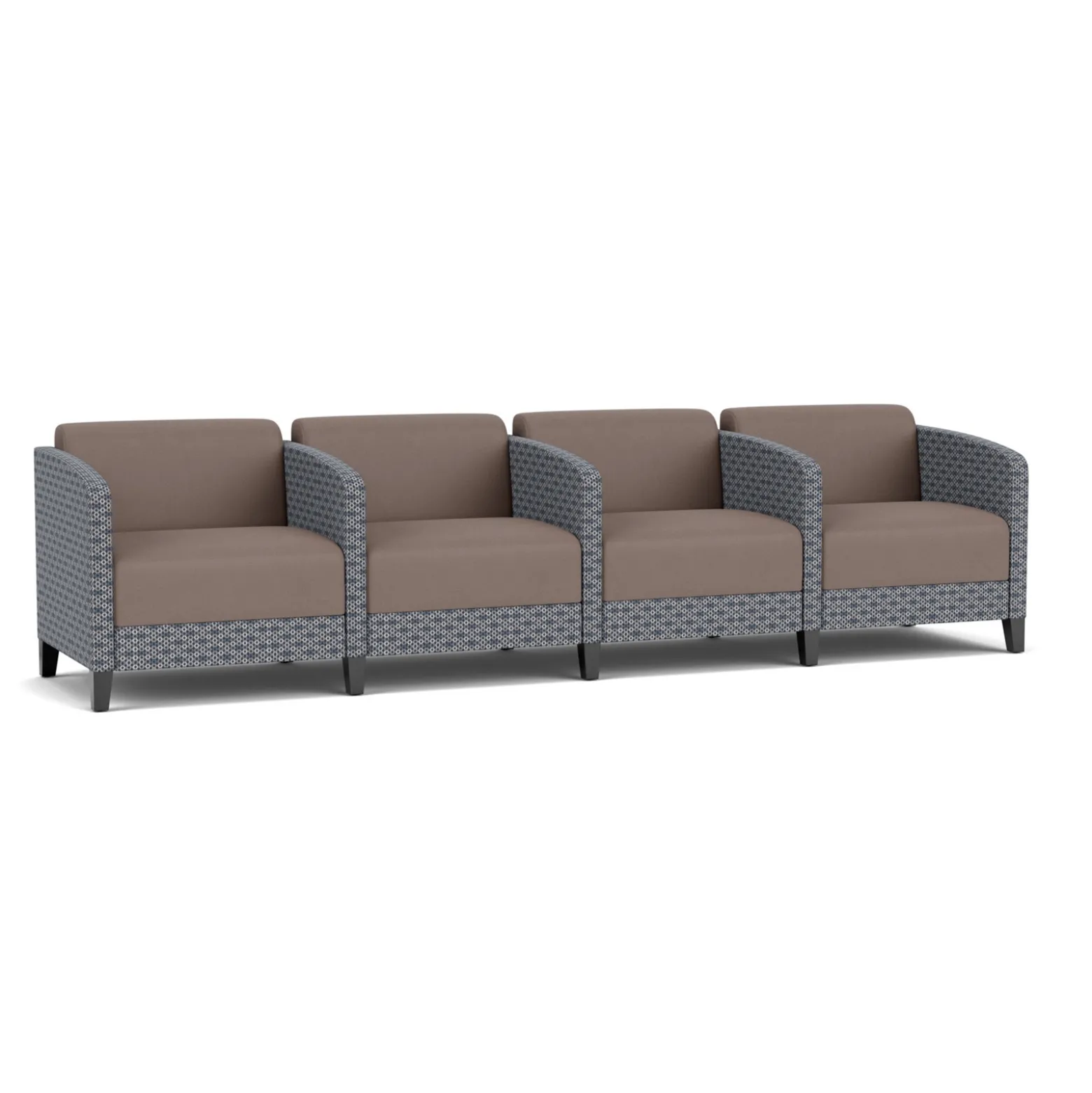 Social 4 Seats With Center Arms in Premium Upholstery