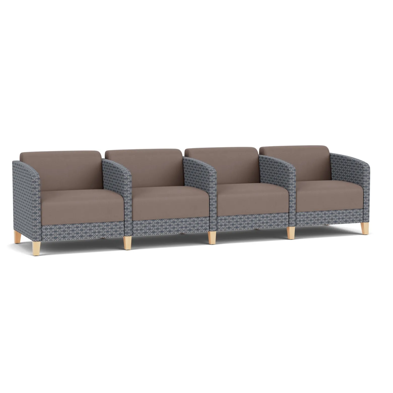 Social 4 Seats With Center Arms in Premium Upholstery