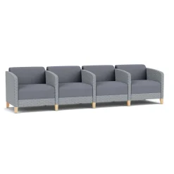 Social 4 Seats With Center Arms in Premium Upholstery