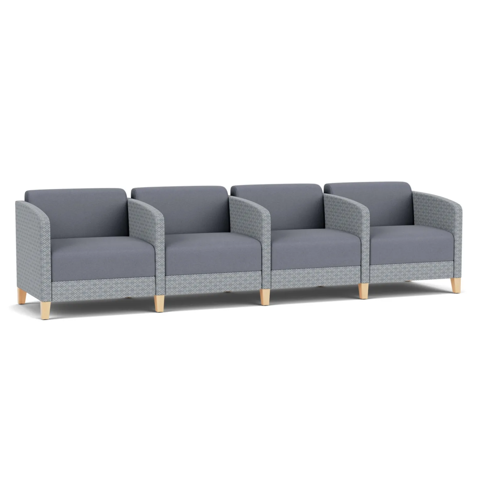 Social 4 Seats With Center Arms in Premium Upholstery
