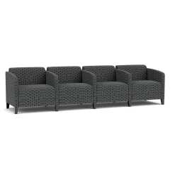 Social 4 Seats With Center Arms in Premium Upholstery