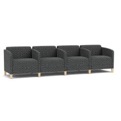 Social 4 Seats With Center Arms in Premium Upholstery
