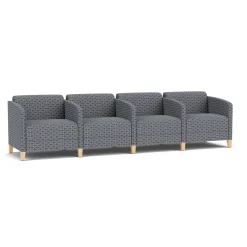 Social 4 Seats With Center Arms in Premium Upholstery
