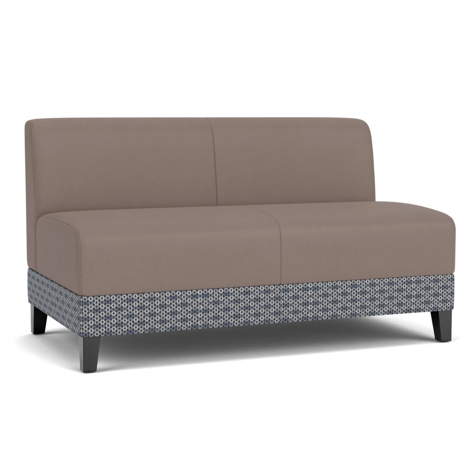 Social Armless Loveseat in Premium Upholstery