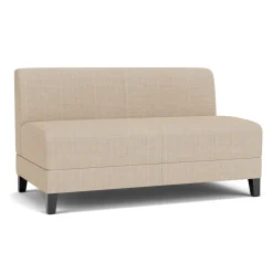 Social Armless Loveseat in Premium Upholstery