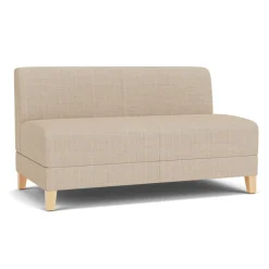 Social Armless Loveseat in Premium Upholstery