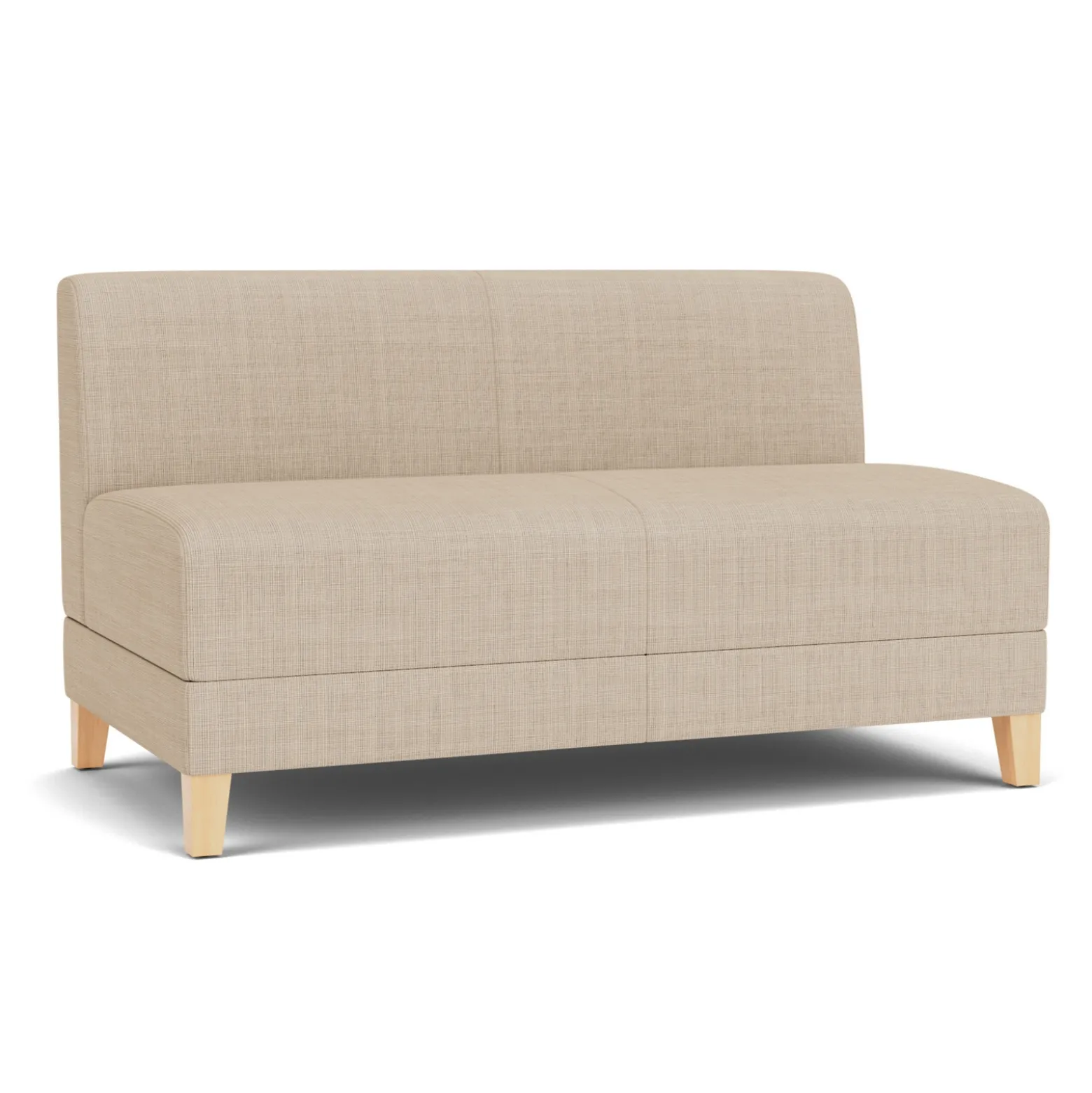 Social Armless Loveseat in Premium Upholstery