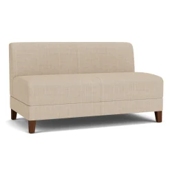 Social Armless Loveseat in Premium Upholstery