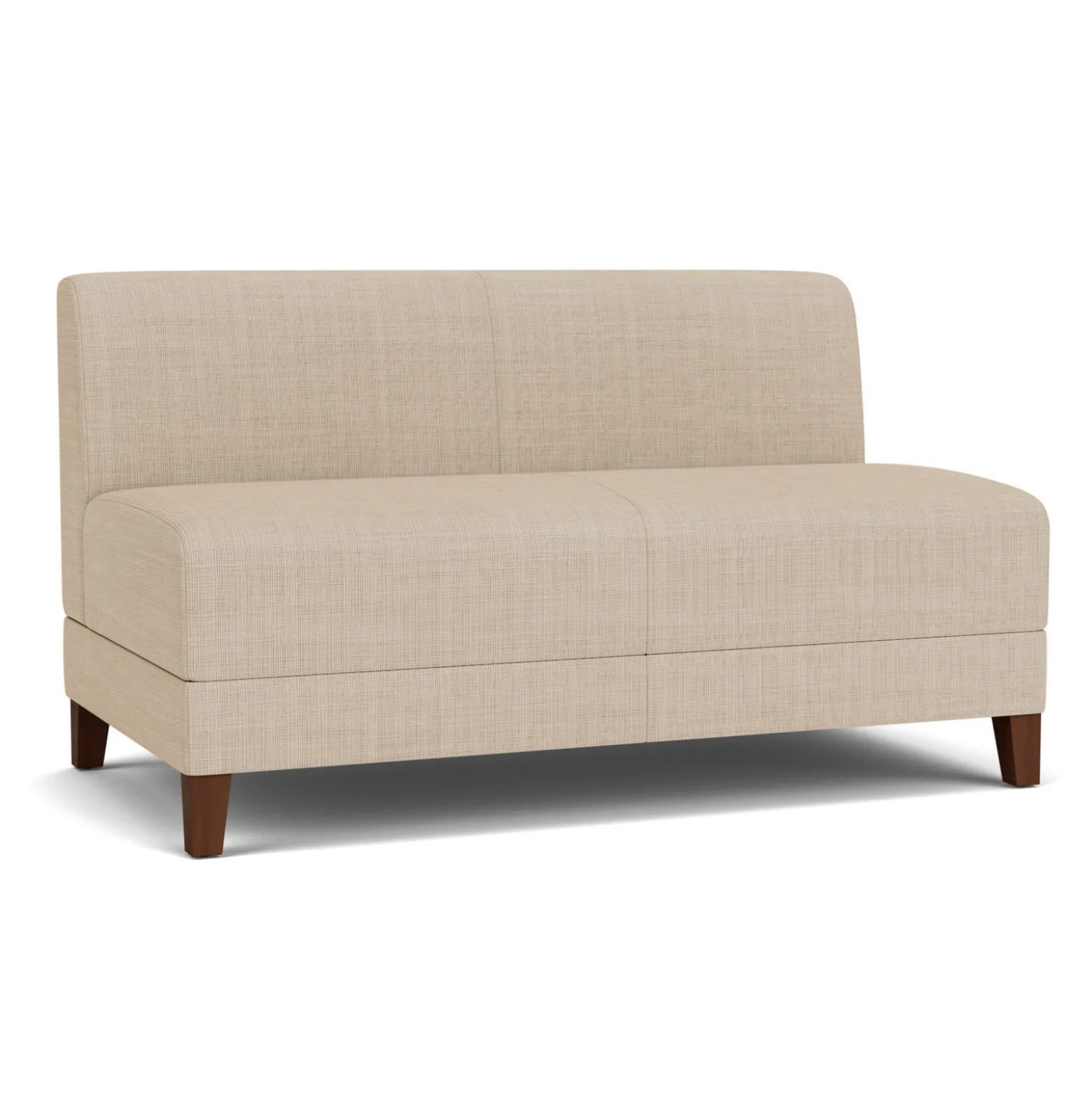 Social Armless Loveseat in Premium Upholstery