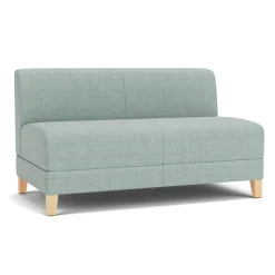 Social Armless Loveseat in Premium Upholstery