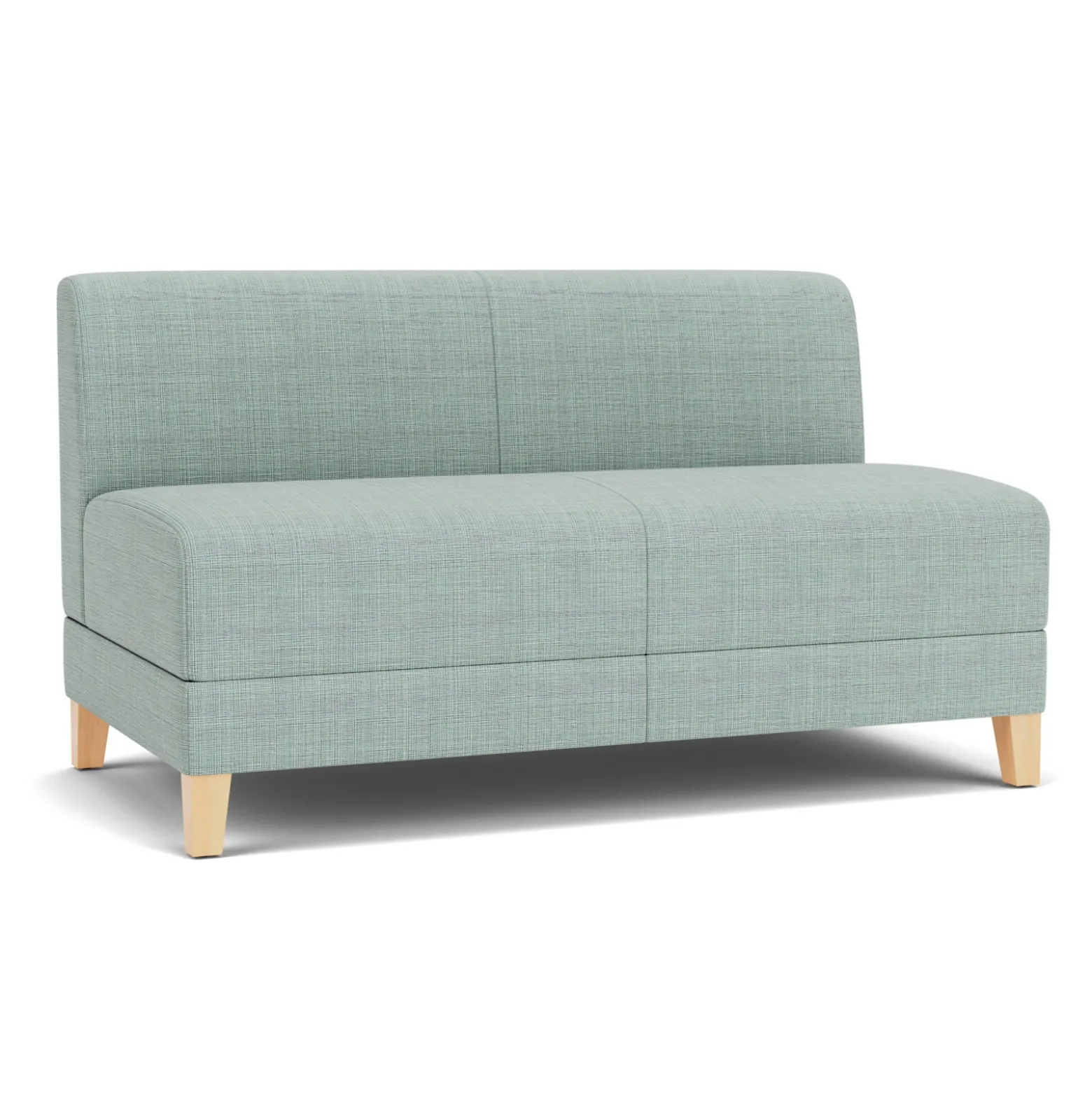 Social Armless Loveseat in Premium Upholstery