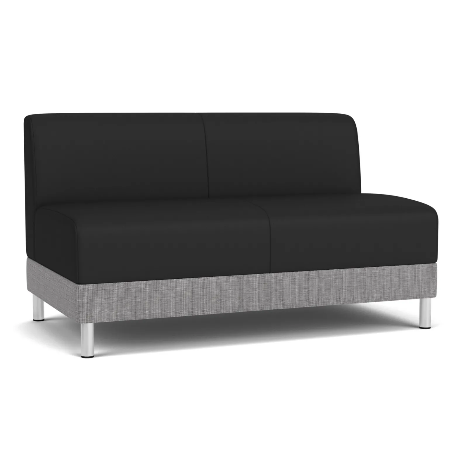 Social Armless Loveseat in Premium Upholstery