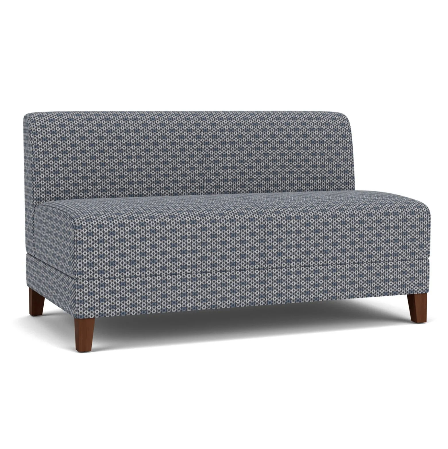 Social Armless Loveseat in Premium Upholstery