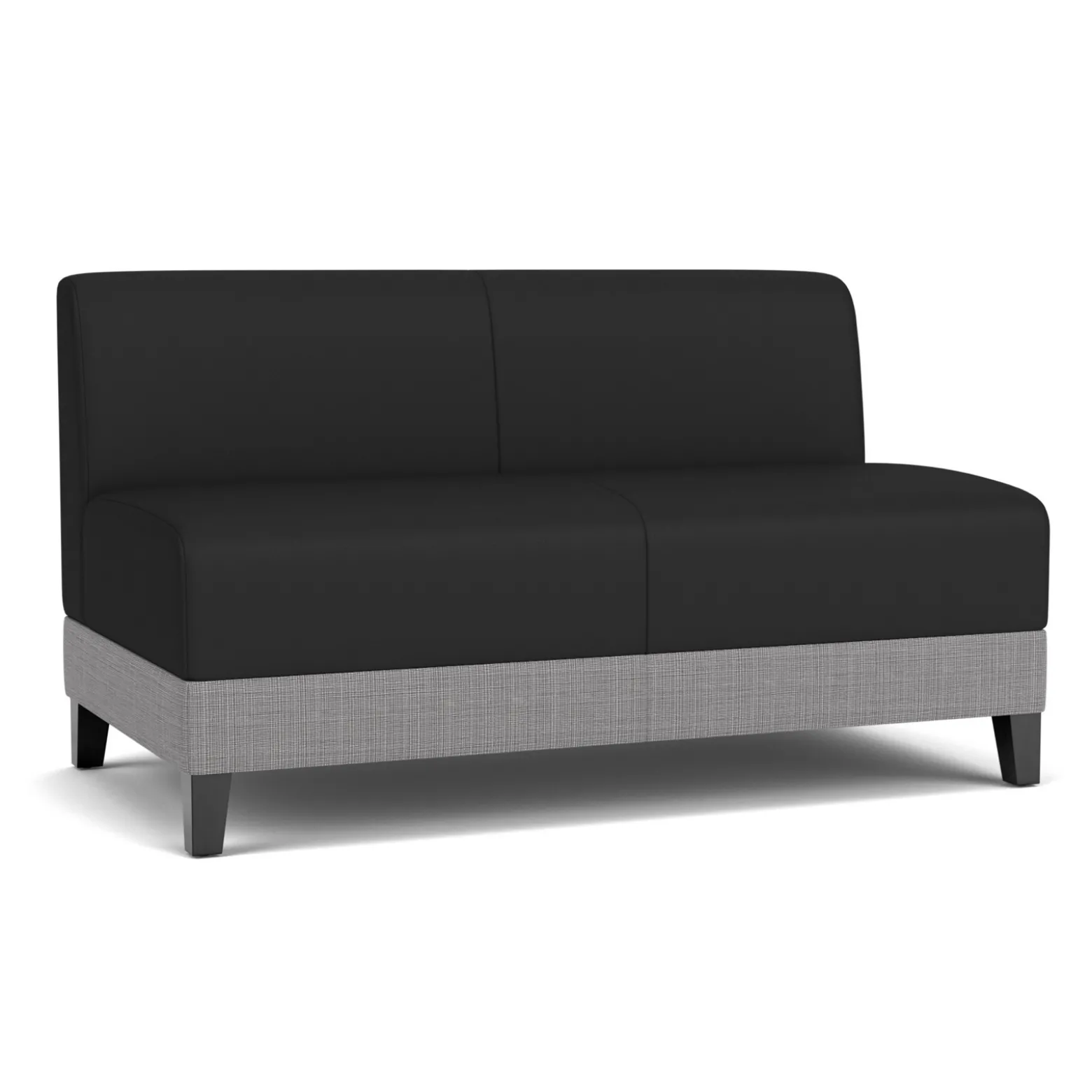 Social Armless Loveseat in Premium Upholstery