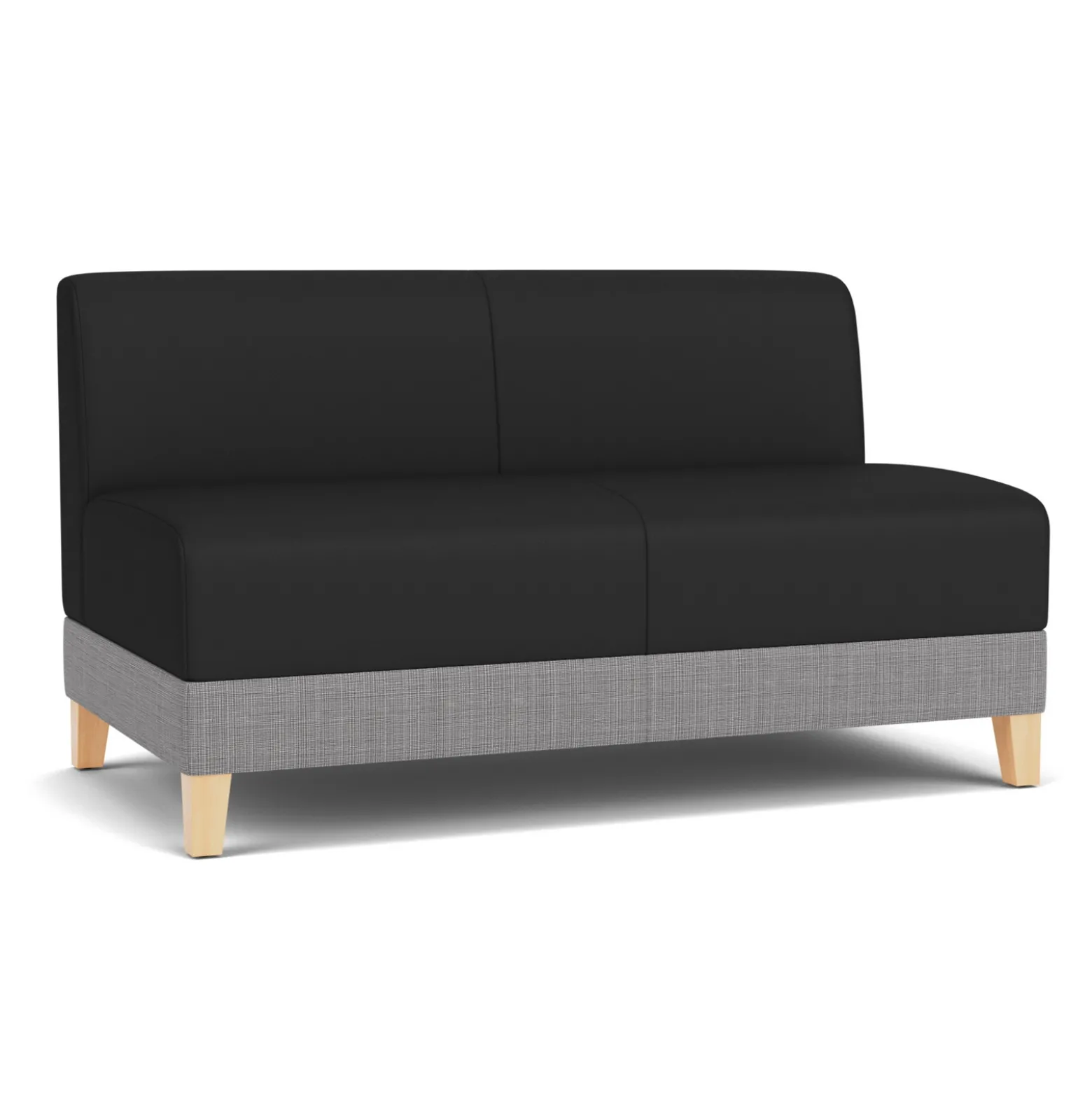 Social Armless Loveseat in Premium Upholstery