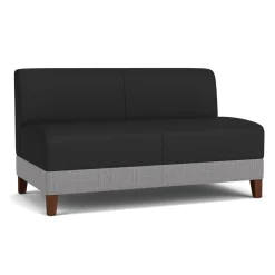 Social Armless Loveseat in Premium Upholstery