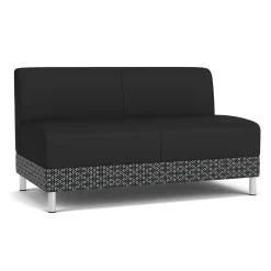 Social Armless Loveseat in Premium Upholstery