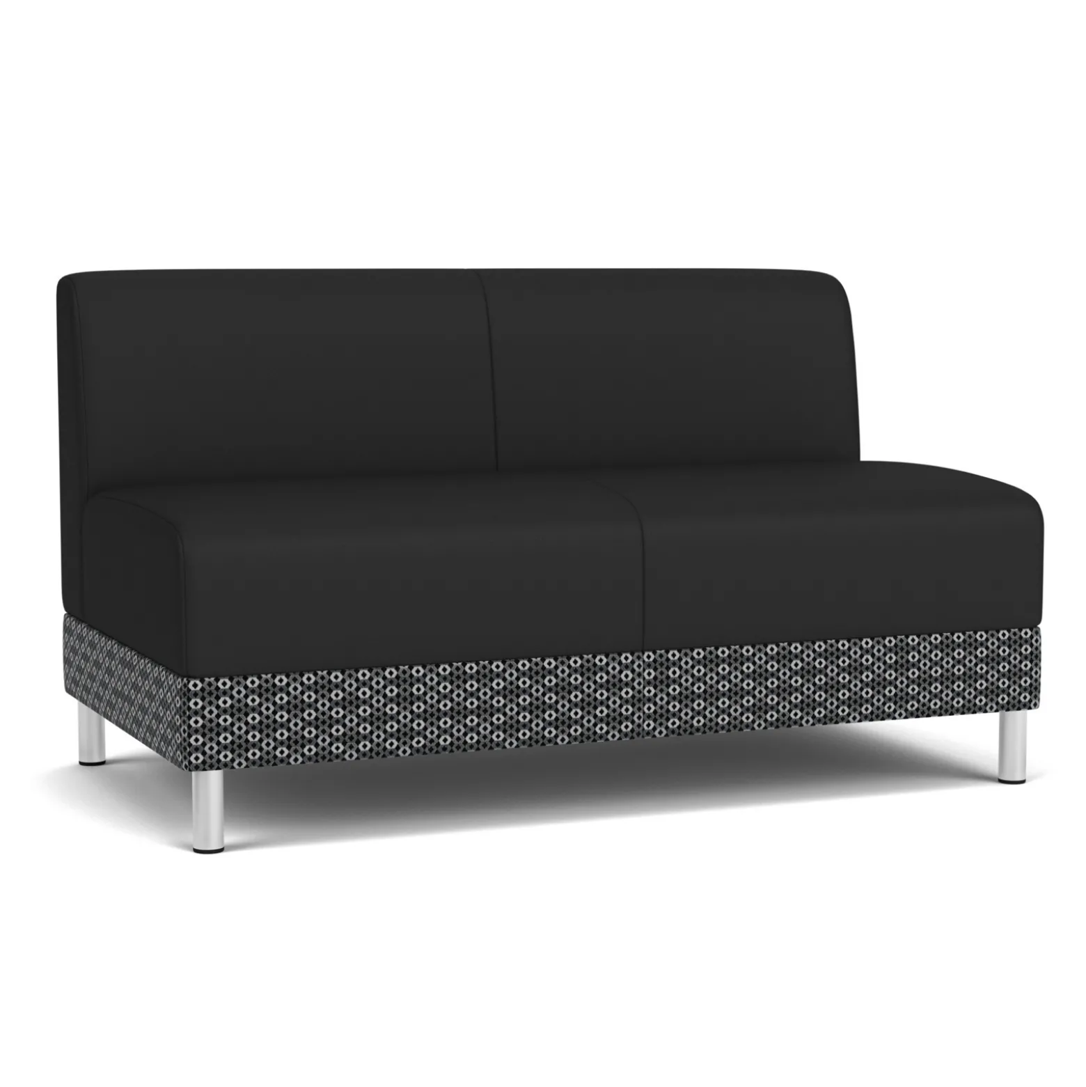 Social Armless Loveseat in Premium Upholstery