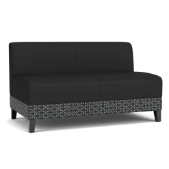 Social Armless Loveseat in Premium Upholstery