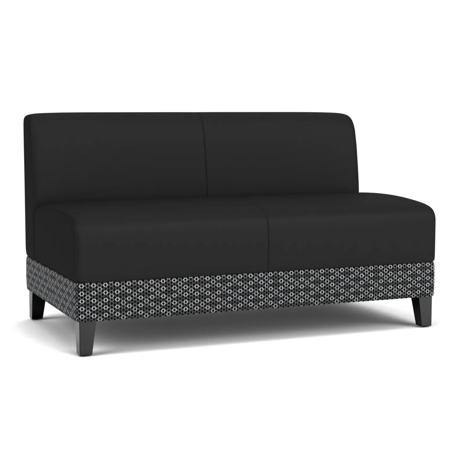 Social Armless Loveseat in Premium Upholstery