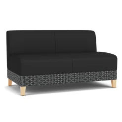 Social Armless Loveseat in Premium Upholstery