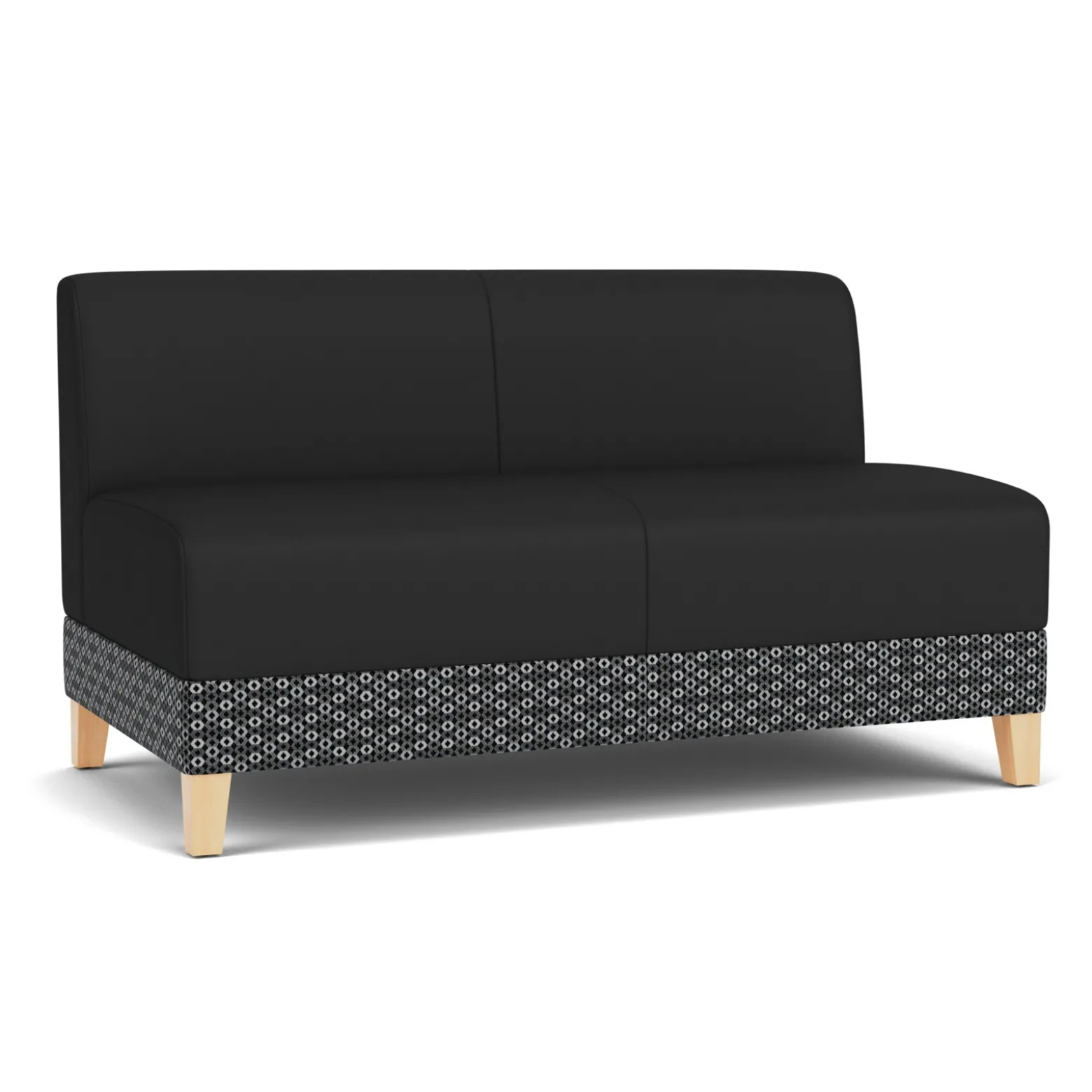 Social Armless Loveseat in Premium Upholstery