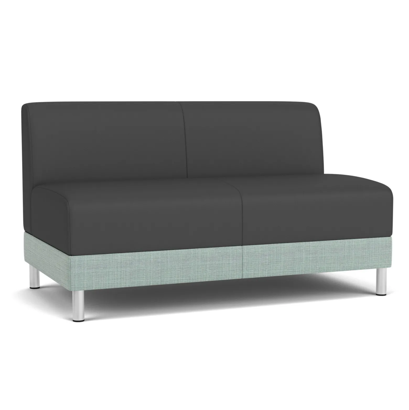 Social Armless Loveseat in Premium Upholstery