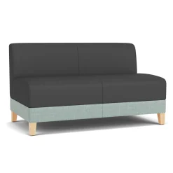Social Armless Loveseat in Premium Upholstery
