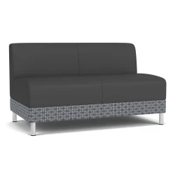 Social Armless Loveseat in Premium Upholstery