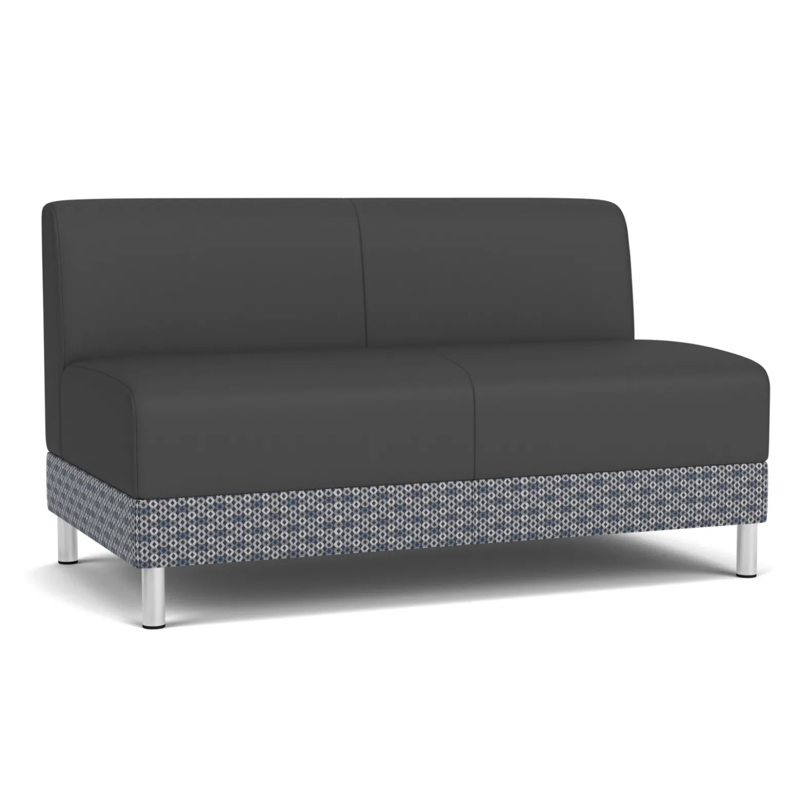 Social Armless Loveseat in Premium Upholstery