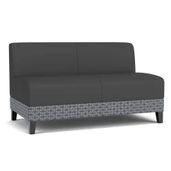 Social Armless Loveseat in Premium Upholstery